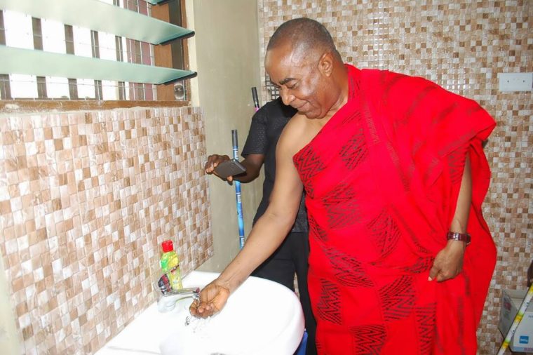 The Hon. MCE of Birim Central Municipal Assembly in the facility